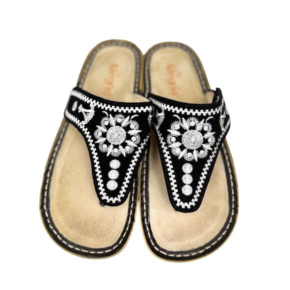 Alegria Shoes - Alegria Women's Vanessa Thong Sandal Mandala 40 EU Black | Used/Good Condition